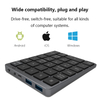 KN960 Aluminum Numeric Wireless Bluetooth Keypad Keyboard with Hub Product Parameters