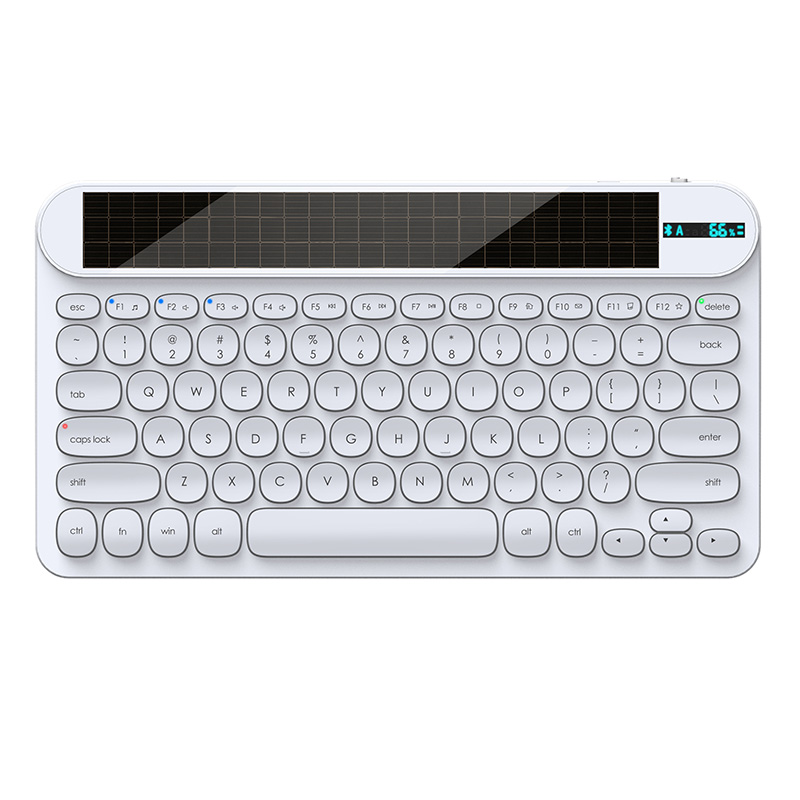 KB074 Low-Profile Solar Power Wireless Keyboard, 1.5mm Key Travel, ISO Layout product parameters