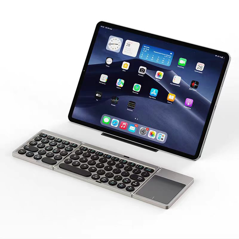 KF86 Lightweight Mini Folding Keyboard with a Leather Cover Stand Perfect for Mobile Professionals Product Parameters