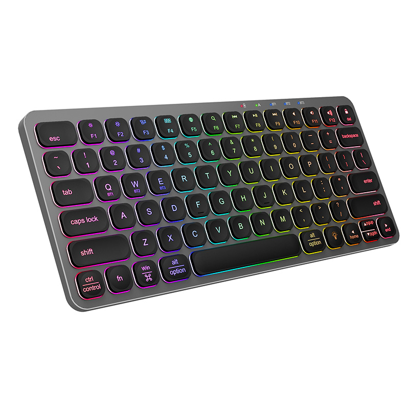 KB038 Aluminum compact size Wireless Bluetooth Desktop Keyboard for business and travel