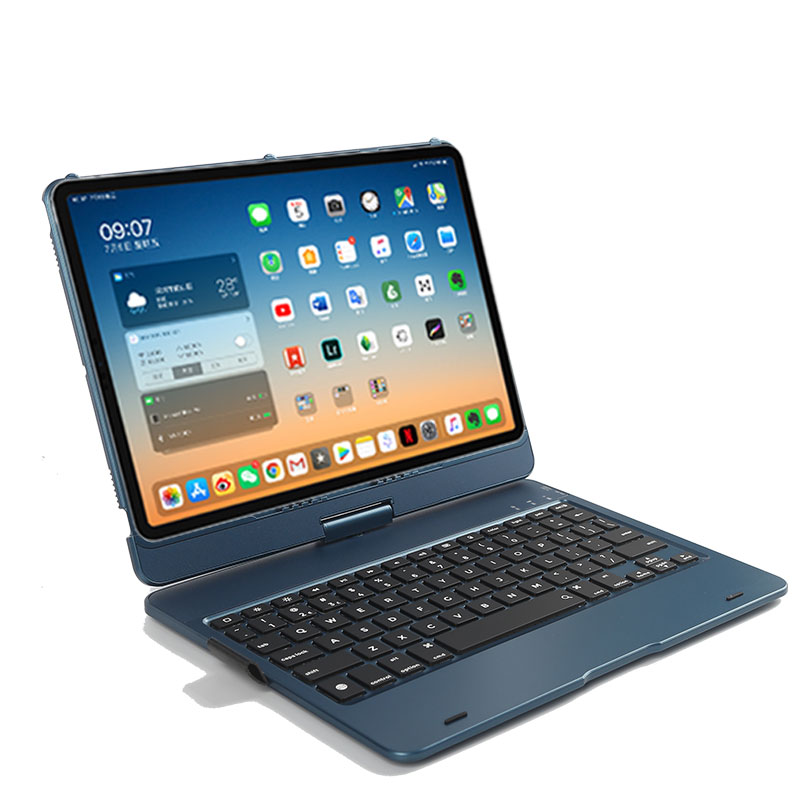 KB007 360 degree rotate Keyboard Case for iPad Air Pro 11 Inch Tablet Cover Wireless Keyboard 