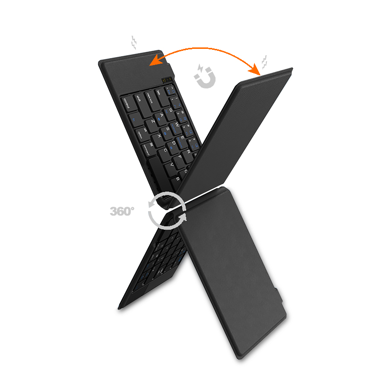 F05 PU Cover Mini Folding Bluetooth Keyboard for Tablet, Phone, Laptop Product Parameters