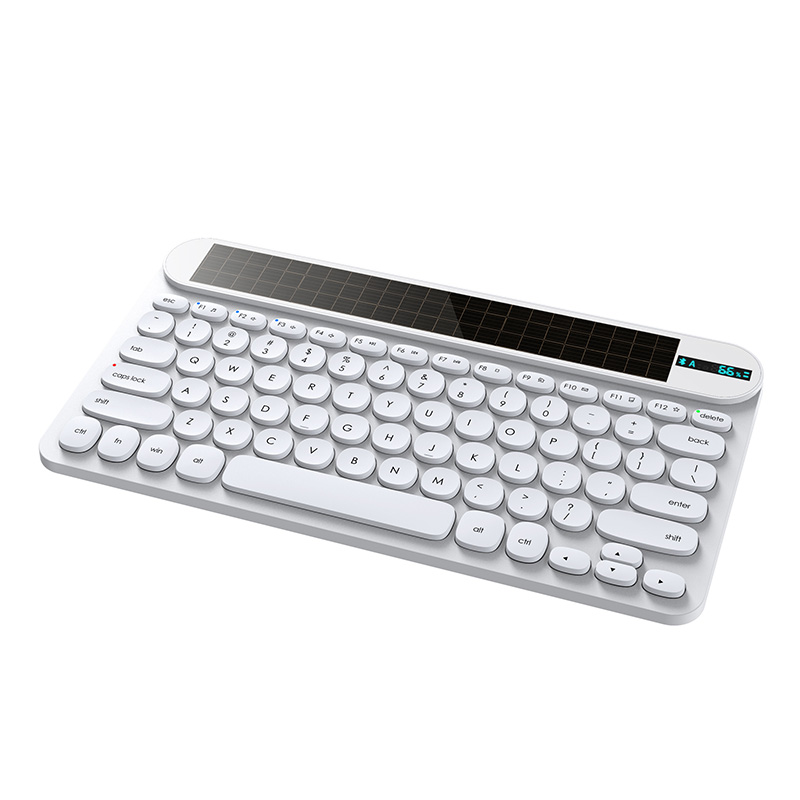 KB074 Manufacturer Photovoltaic Wireless Bluetooth Keyboard with Concave Keycap Design product parameters