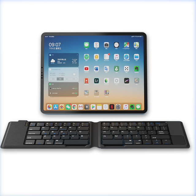 F05 PU Cover Mini Folding Bluetooth Keyboard for Tablet, Phone, Laptop Product Parameters