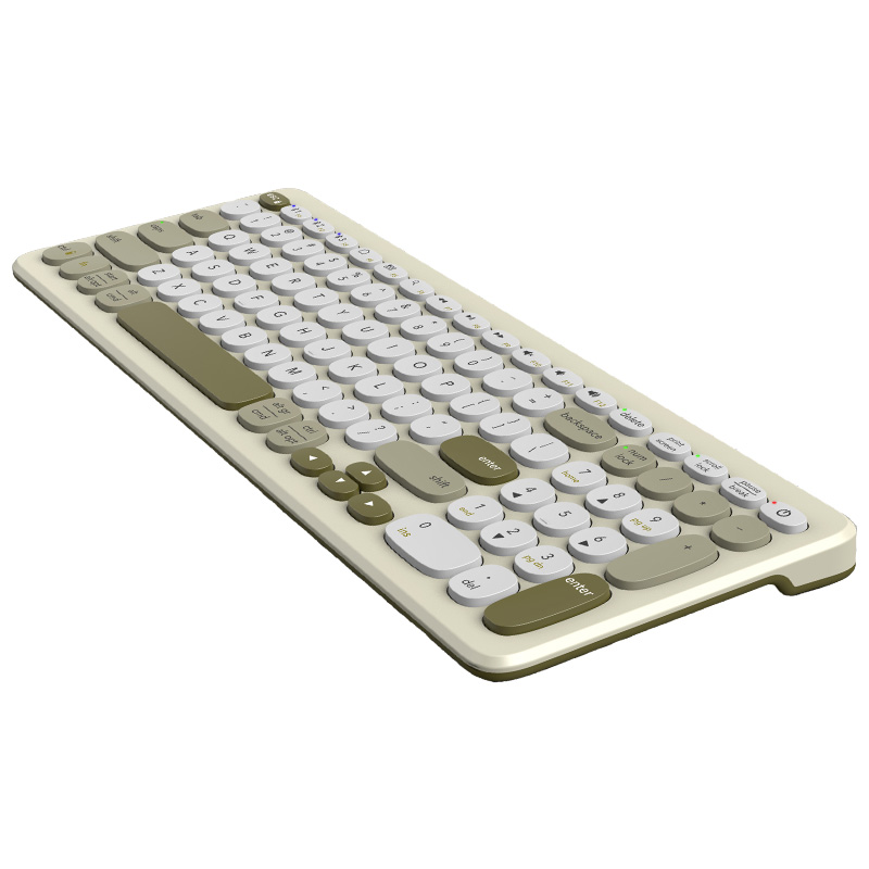 KB057 Two Zone Silent Office Desktop Bluetooth Keyboard with QI wireless charging function for Different Device Product Parameters