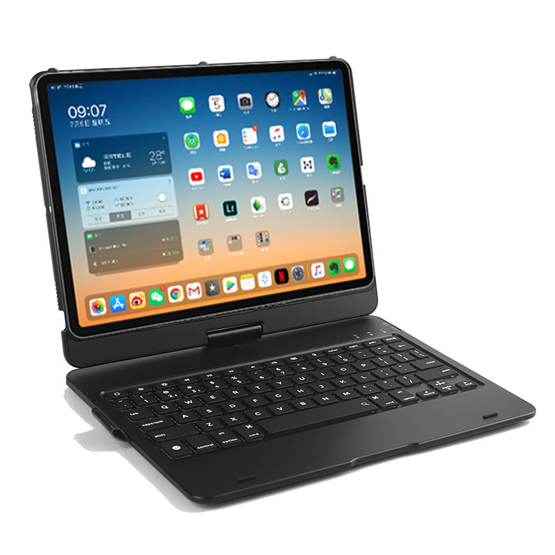 KB007 360 degree rotate Keyboard Case for iPad Air Pro 11 Inch Tablet Cover Wireless Keyboard 