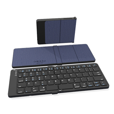 ZD017 PU leather Cover Mini two Folding Bluetooth Keyboard for Tablet, smartphone, Laptop Product Parameters