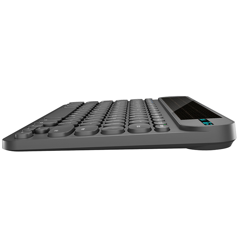 KB074 Solar Power Wireless Bluetooth Photovoltaic Keyboard for Office and Travel