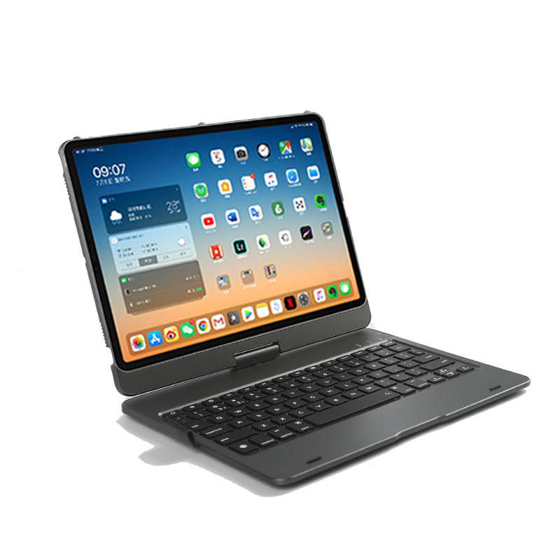 KB007 360 degree rotate Keyboard Case for iPad Air Pro 11 Inch Tablet Cover Wireless Keyboard 