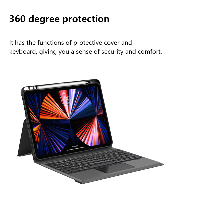KB016 PU leather Cover Bluetooth Wireless Keyboard with Protective Case for iPad 11 and 12.9