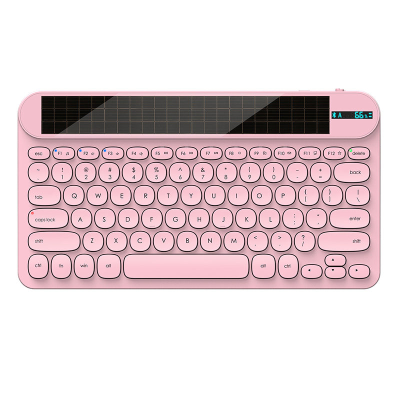 KB074 Solar Power Wireless Bluetooth Keyboard for Mac,Windows, Andriod,Command Keys product parameters