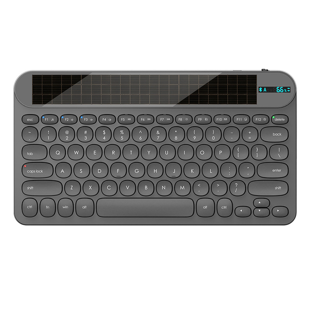 KB074 Low-Profile Solar Power Wireless Keyboard, 1.5mm Key Travel, ISO Layout product parameters