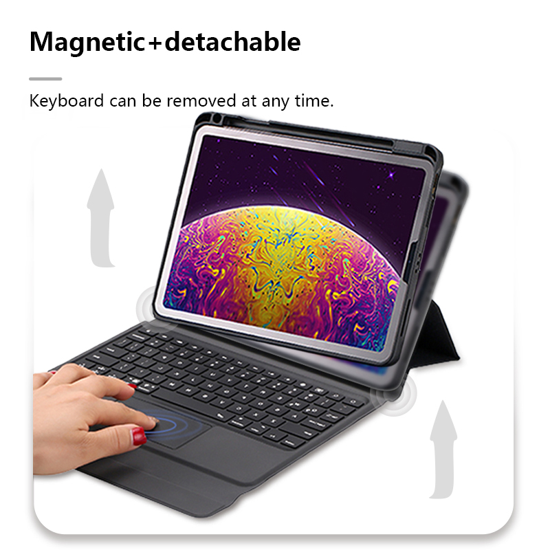 KB016 PU leather Cover Bluetooth Wireless Keyboard with Protective Case for iPad 11 and 12.9