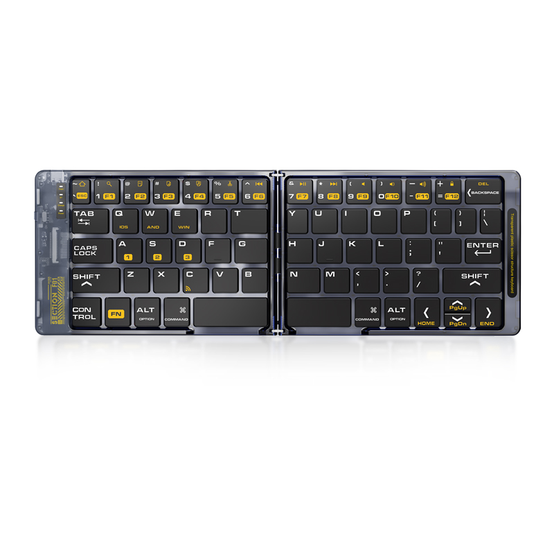 F01 Transparent Folding Bluetooth Keyboard Product Parameters