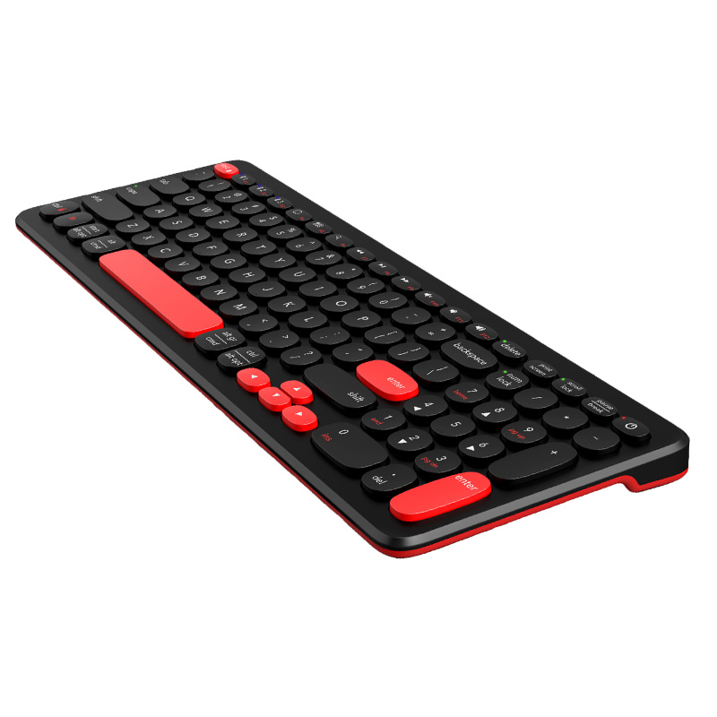 KB057 Two Zone Silent Office Desktop Bluetooth Keyboard with QI wireless charging function for Different Device Product Parameters