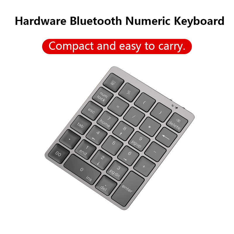 KN960 Aluminum Numeric Wireless Bluetooth Keypad Keyboard with Hub Product Parameters
