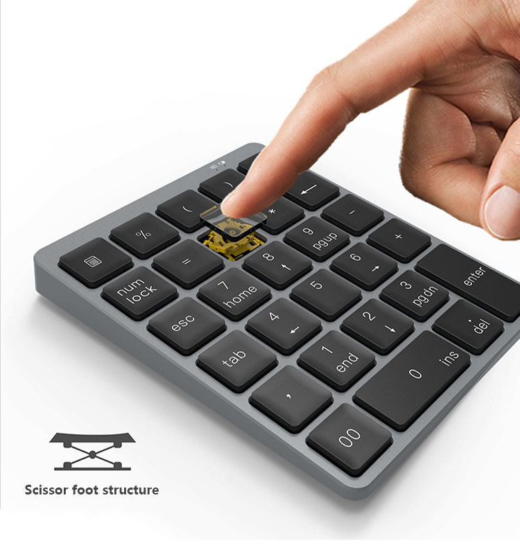 KN960 Aluminum Numeric Wireless Bluetooth Keypad Keyboard with Hub Product Parameters