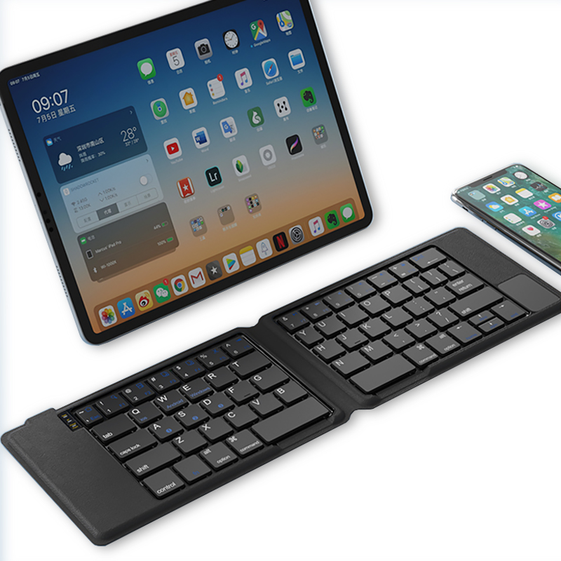F05 PU Cover Mini Folding Bluetooth Keyboard for Tablet, Phone, Laptop Product Parameters