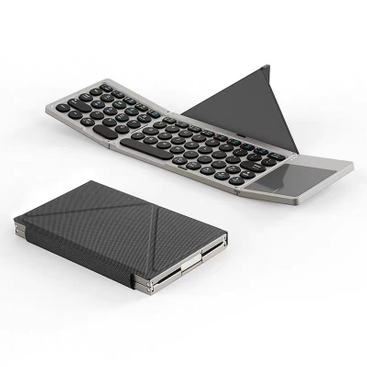 KF86 Lightweight Mini Folding Keyboard with a Leather Cover Stand Perfect for Mobile Professionals Product Parameters