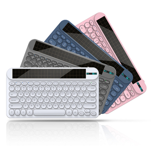 KB074 Solar Power Wireless Bluetooth Photovoltaic Keyboard for Office and Travel