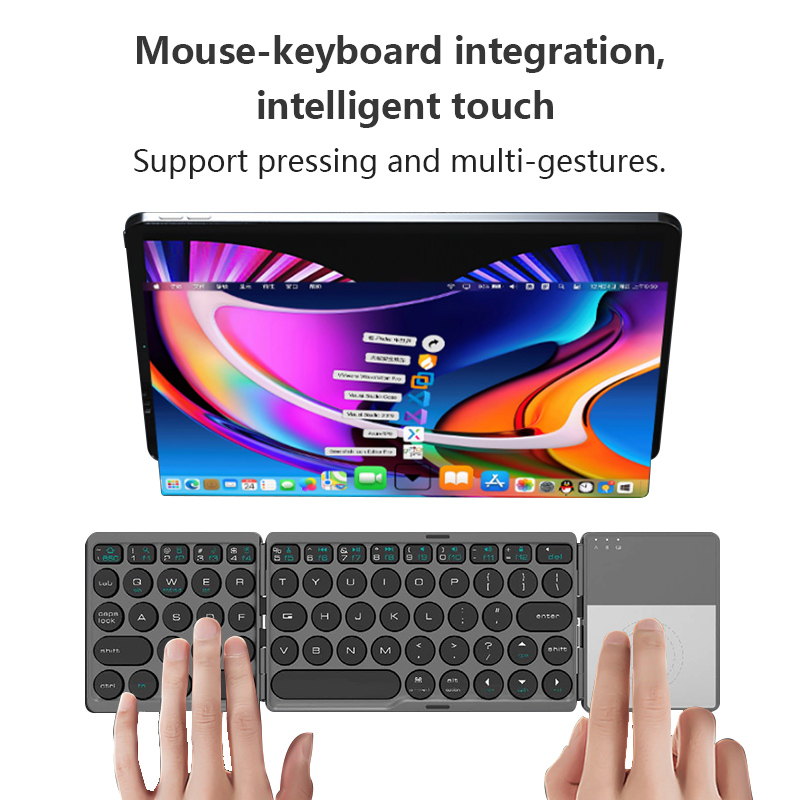 KF8600 three-folding Bluetooth Keyboard with touch pad Product Parameters