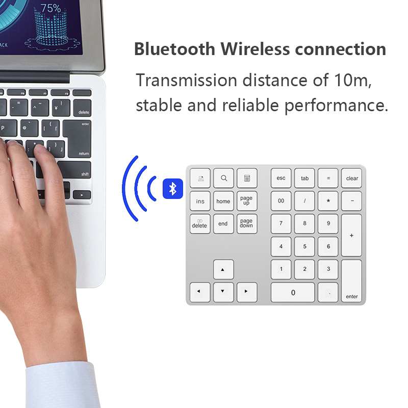 BT181 Wireless Numeric Pad Blue Tooth Keyboard for Laptops Computer Desktop Office Accessories Financial Product Parameters