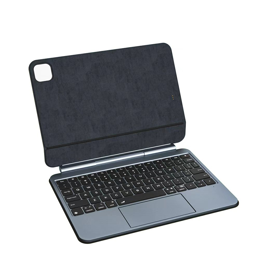 Distributor Premium Folio Aluminum Magic Keyboard with Pogo Pin Direct Connect for iPad Air/PRO,Anti Stain PU Cover product Parameters