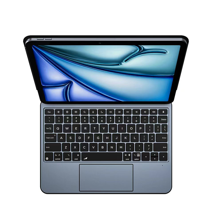 Distributor Premium Folio Aluminum Magic Keyboard with Pogo Pin Direct Connect for iPad Air/PRO,Anti Stain PU Cover product Parameters