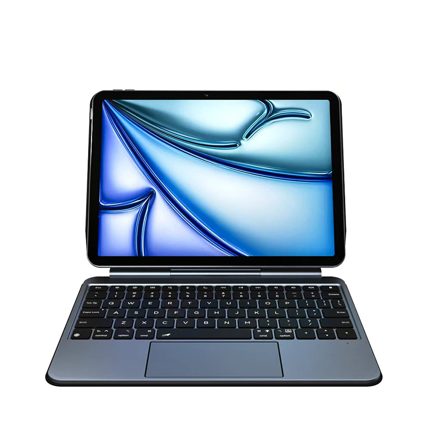 Distributor Premium Folio Aluminum Magic Keyboard with Pogo Pin Direct Connect for iPad Air/PRO,Anti Stain PU Cover product Parameters