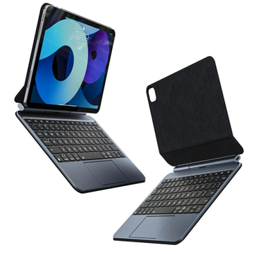 Distributor Premium Folio Aluminum Magic Keyboard with Pogo Pin Direct Connect for iPad Air/PRO,Anti Stain PU Cover product Parameters