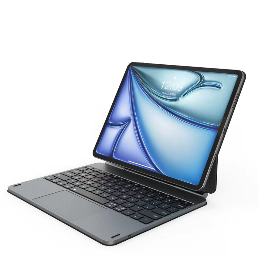 Distributor Premium Folio Aluminum Magic Keyboard with Pogo Pin Direct Connect for iPad Air/PRO,Anti Stain PU Cover product Parameters